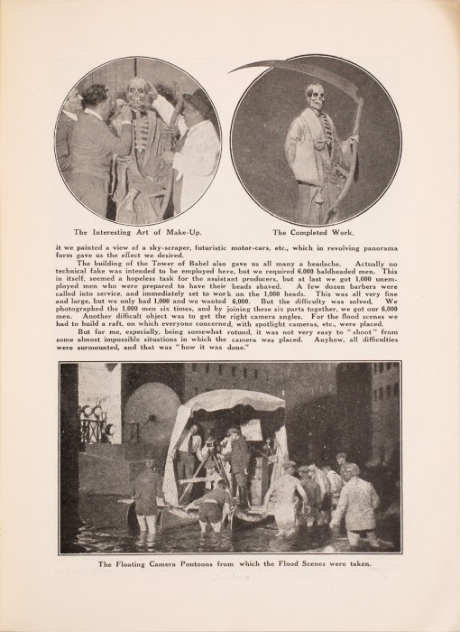 A page of the Metropolis film programme for Fritz Lang's 1927 film.